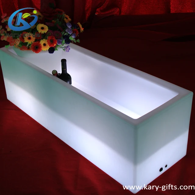 Party Plastic Led Glow LOUNGE CHAIR Cube Furniture