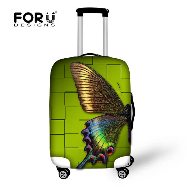 Protective Cover Luggage Suitcase,Protective Luggage Cover printing 3d small animal, butterfly spandex suitcase cover