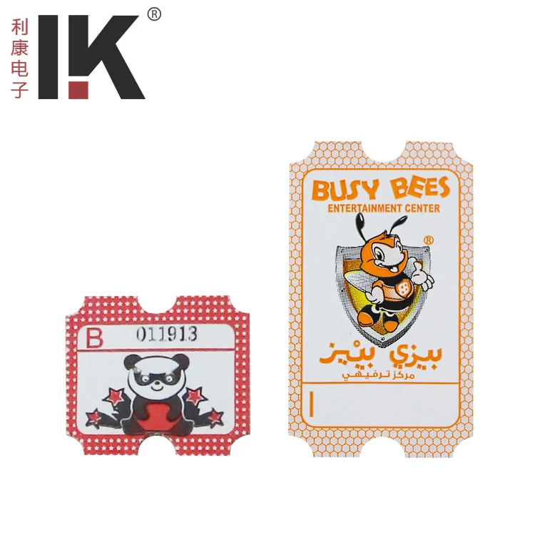 High durability coated paper redemption tickets for various ticket game machine