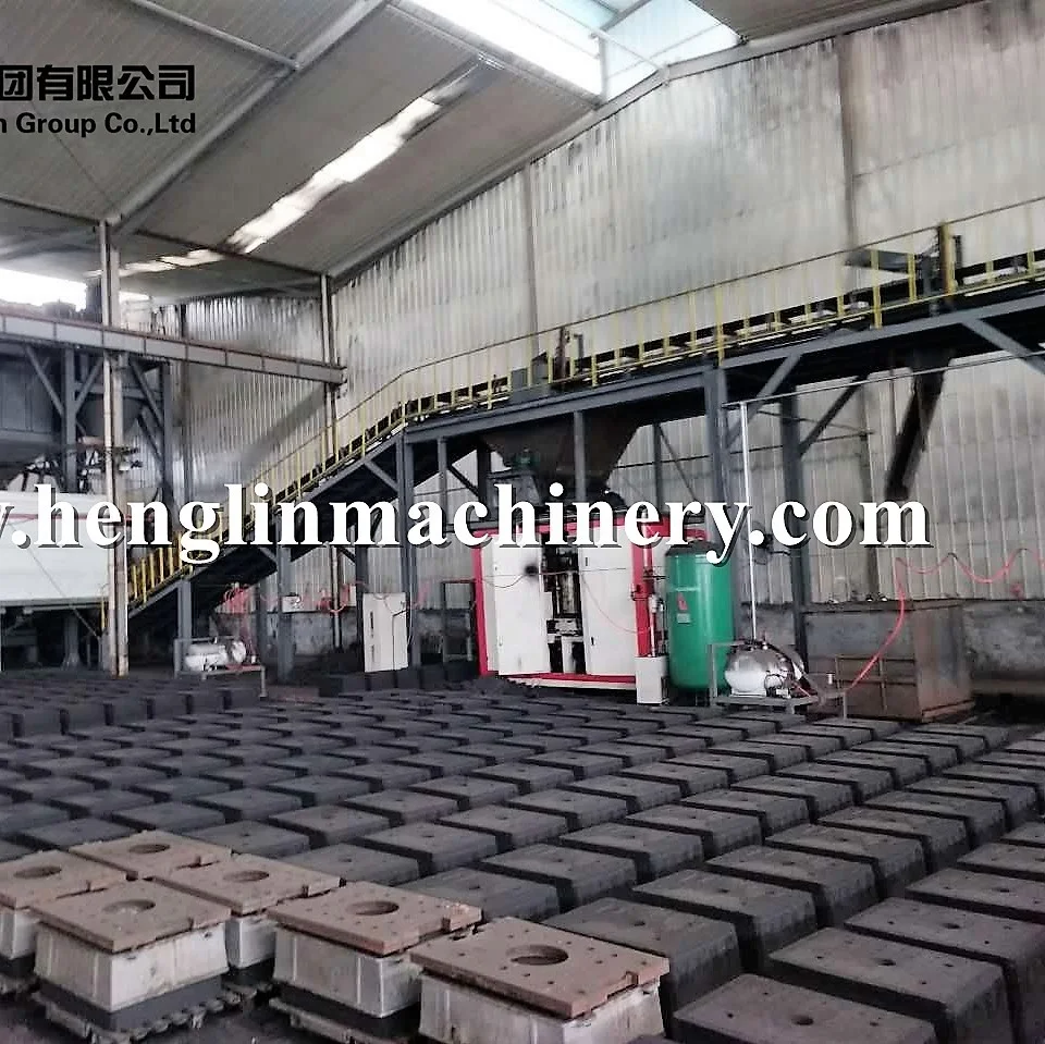 Manhole cover casting line making / automatic molding line