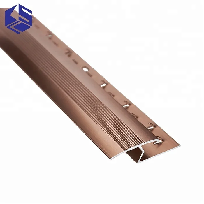 Low Price Aluminum Carpet Edge Strip Gold carpet to floor carpet trim