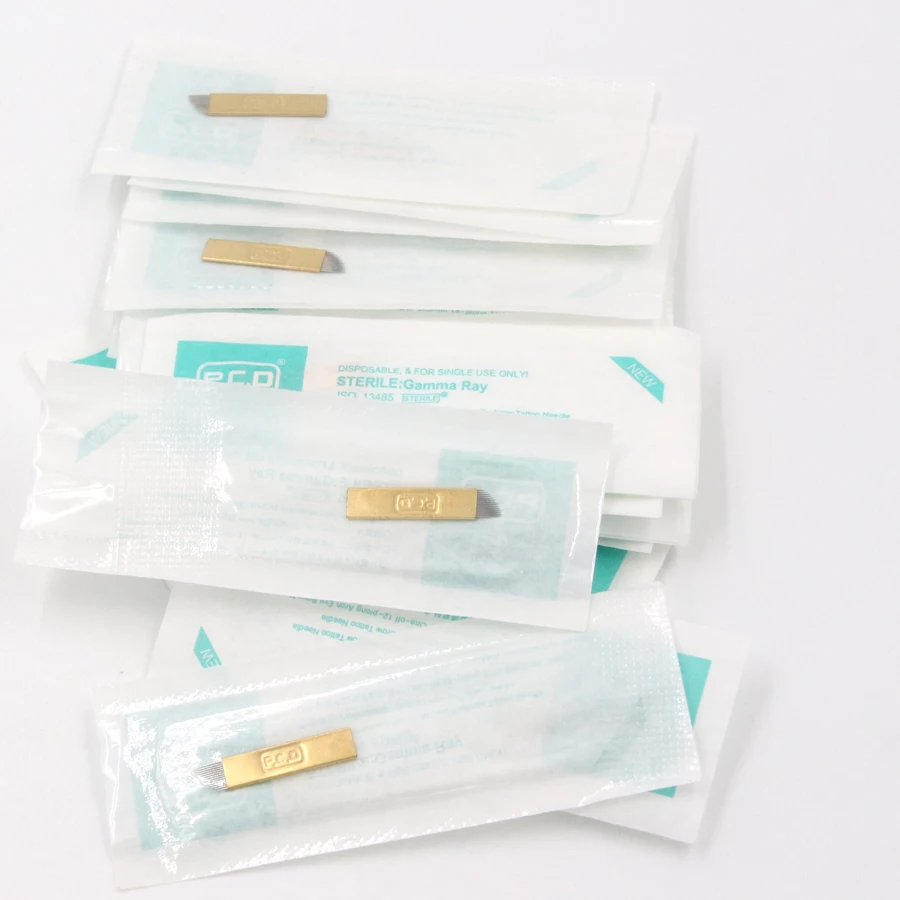 12F/14F shape PCD microblading blades eyebrow tattoo tebori needle blades for 3D microblading tattoo manual pen