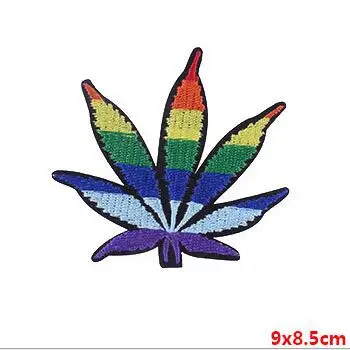 leaf weed embroidery patches sew iron on for clothing