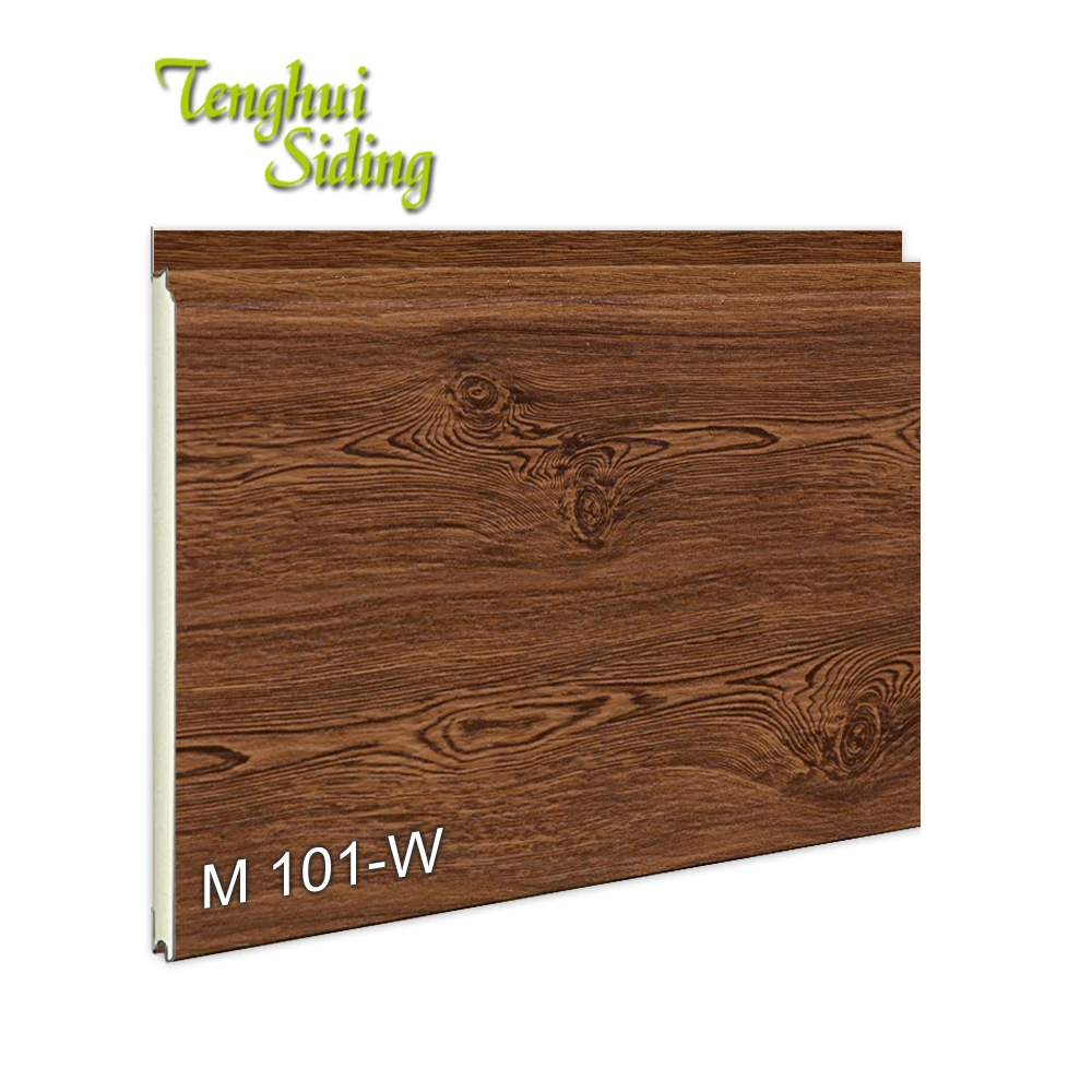 Tenghui Siding Exterior Wainscoting Polyurethane Insulated Wood Wall Sandwich Panels In Israel
