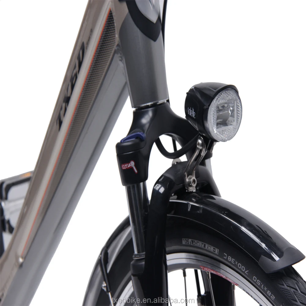 TXED 28 inch  retro 8 speed LCD panel roller brake center motor alloy suspension fork city e  bike