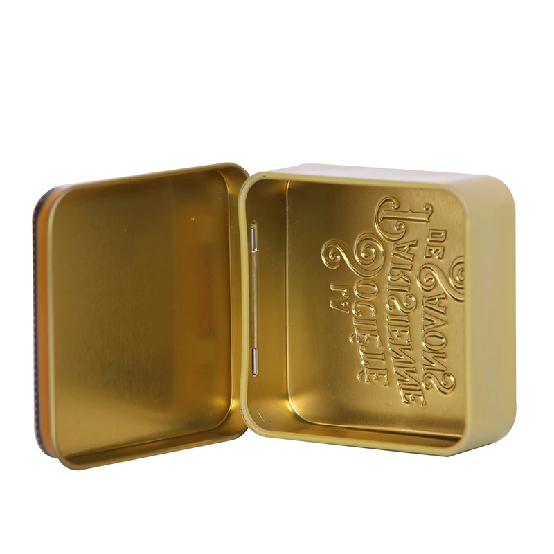 Wholesale Food  Grade Square Tin Box Packaging for Cookies