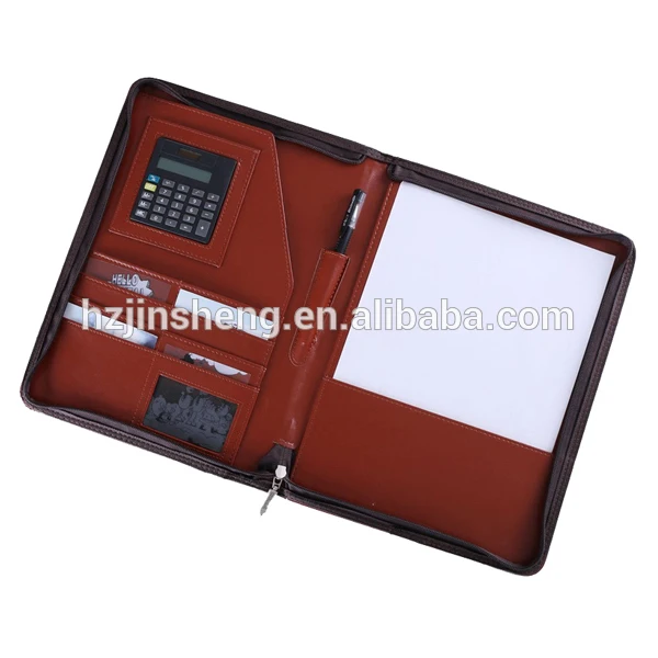 
A4 Conference Folder with Calculator - Padded Blue Portfolio Notepad 