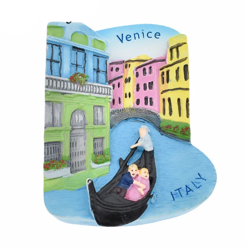 3D Custom City Souvenir Fridge Magnet Italy Building Souvenir Resin Fridge Magnets For Home Decor