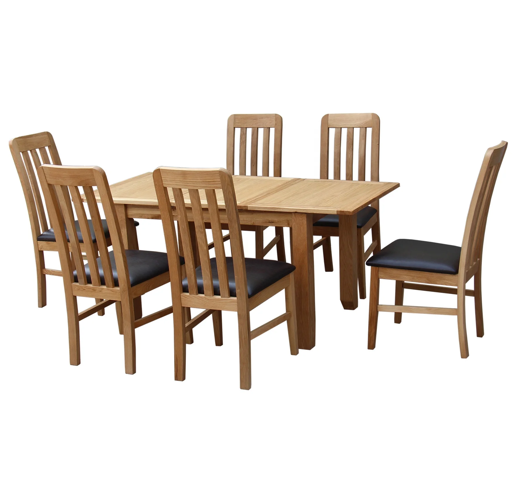 modern luxury solid wood space saving large dining table set for 8