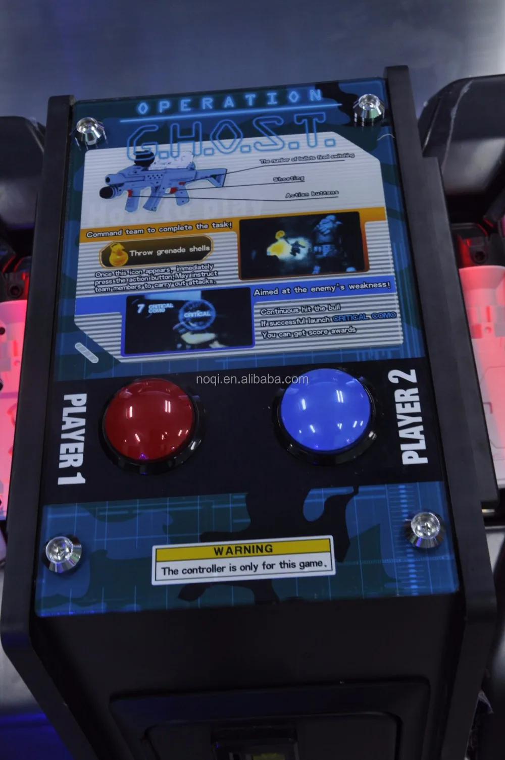 NQS-B13 55 LCD operation ghost arcade shooting game with laser gun,laser ghost arcade