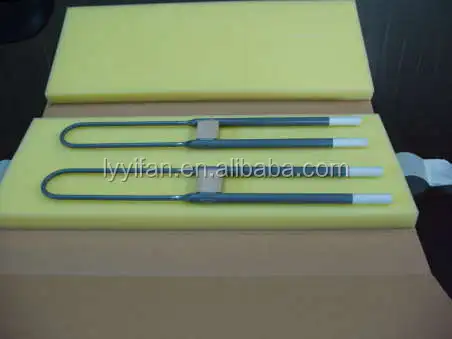 M1900 MoSi2 heater 1800c mold u chrome molybdenum disilicide MoSi2 heating furnace