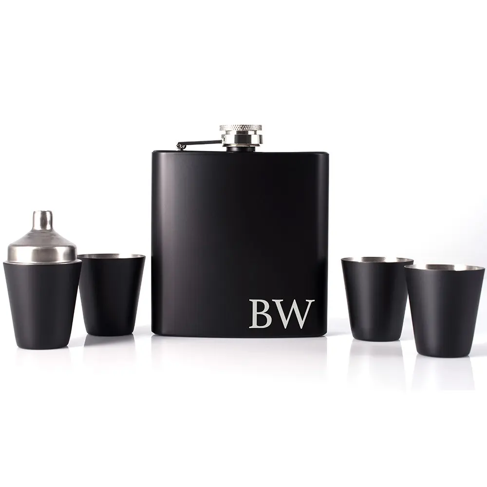 8 Oz 100% Stainless Steel Hip Flask Set With.Bonus