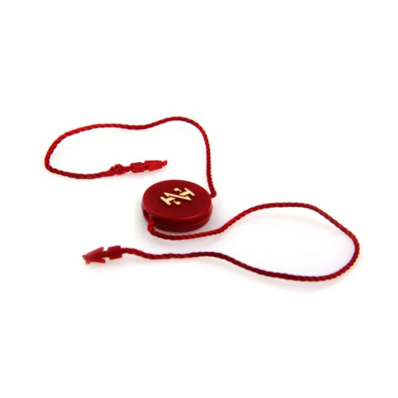 Wholesale Brand Garment Plastic Seal Tag Embossed Hang Tag String for Label