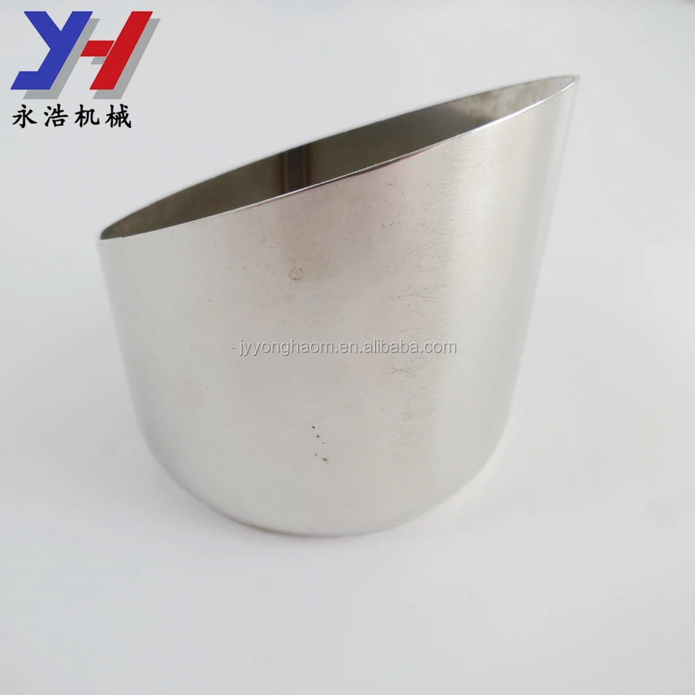 OEM ODM custom 45 degree Angle cut stainless steel tube pipe reducer