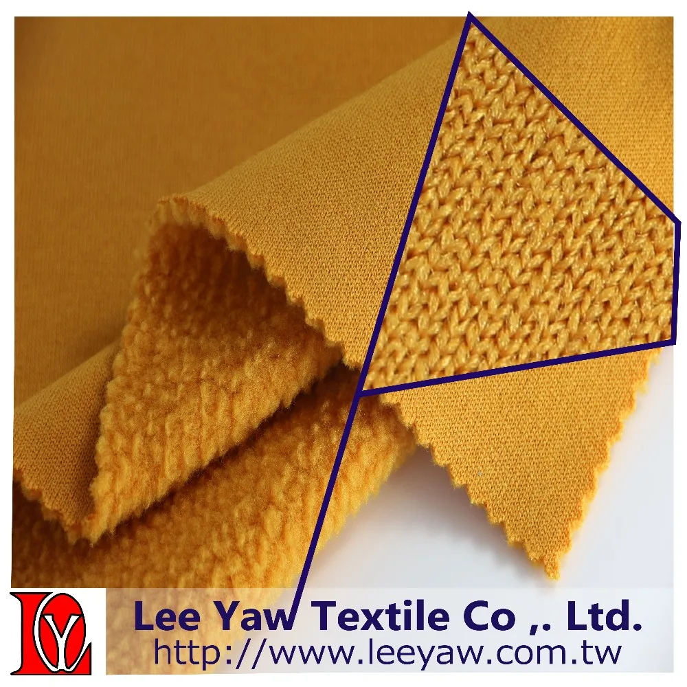 
100% polyester fabric with one side sherpa fleece 