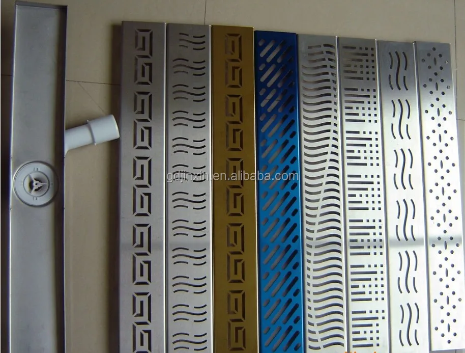 
Stainless steel linear floor drain / long shower drain grill 