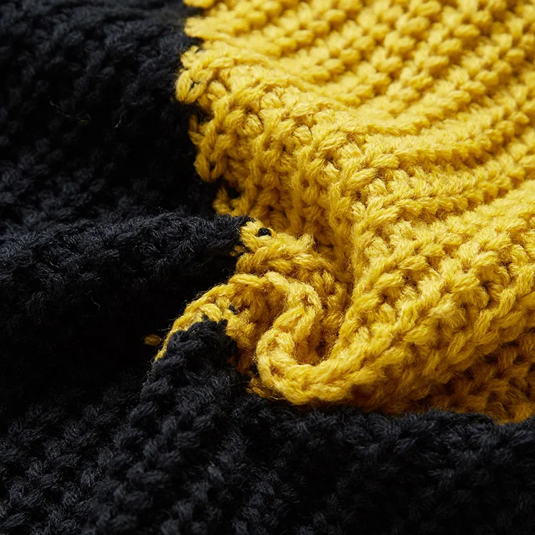 Oversized Colorblock Ladies 100% Wool Peruvian Alpaca Sweater