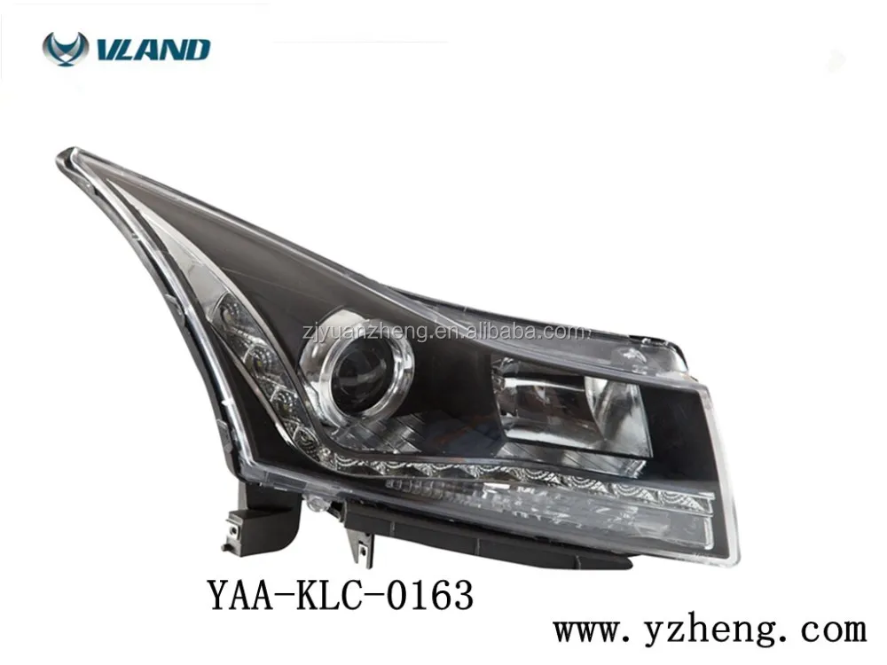 LED lamp type certification Chevry Cruze 2012 angel eyes led head lamp cruze bixenon projector headlight