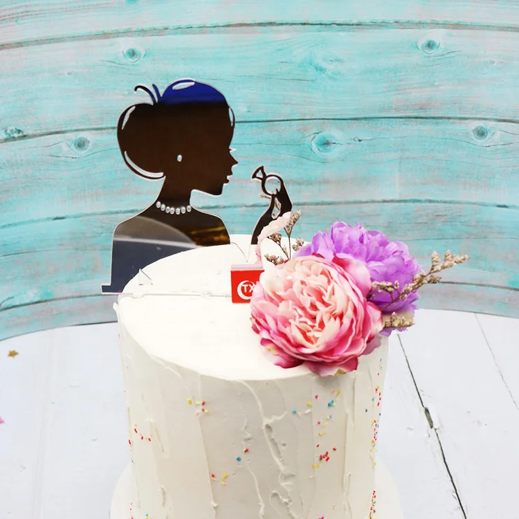 
TX Bride To Be Arabic Style Acrylic cake topper beauty holding Diamond Ring for wedding cake decoration Supplier 
