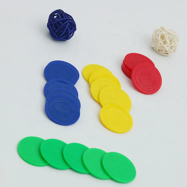 colorful plastic game grid token coin