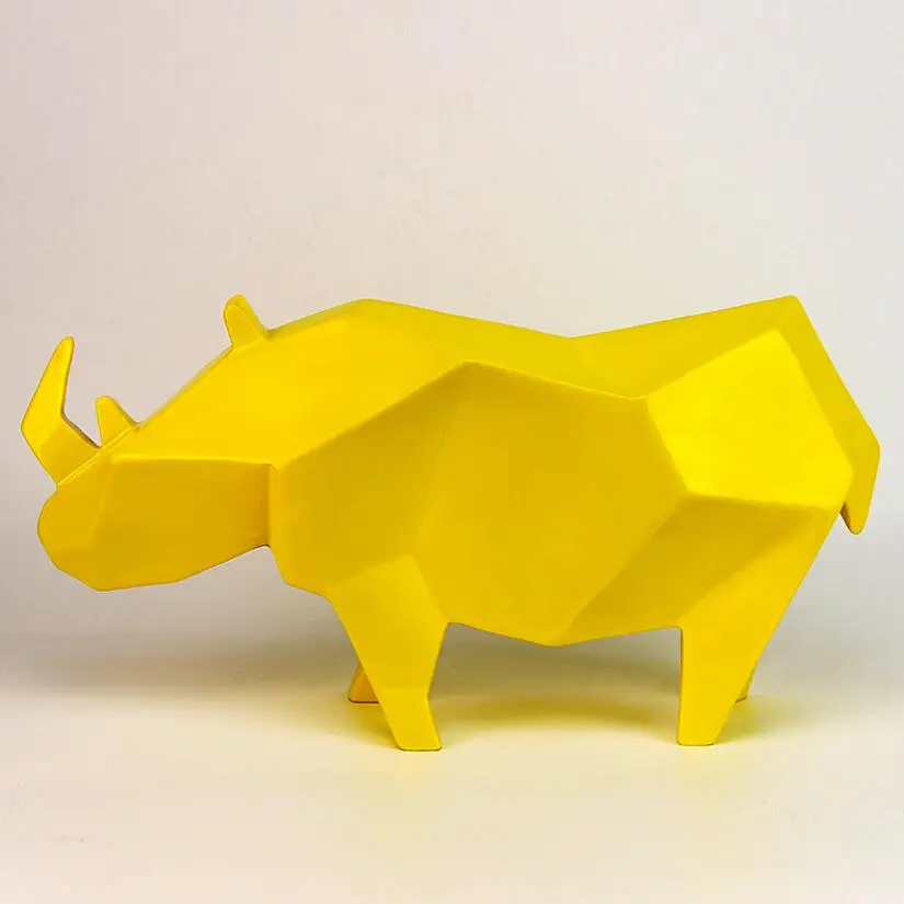 Абстрактная скульптура носорогов дизайн стола для