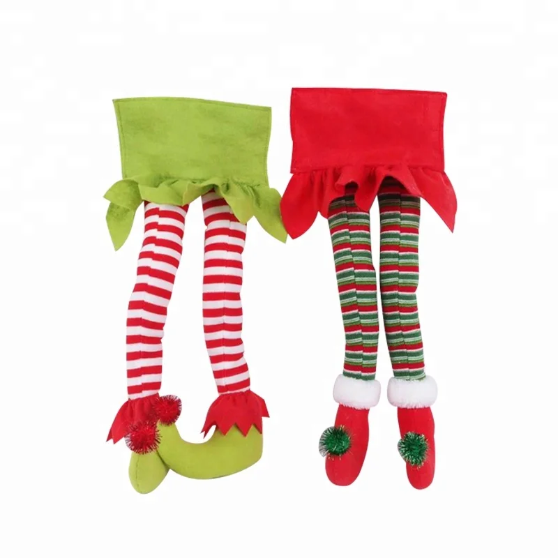 
 Оптовая цена, 22 дюйма, праздничный традиционный дизайн, полосатые дужки эльфа, Рождественская мягкая игрушка с юбкой  