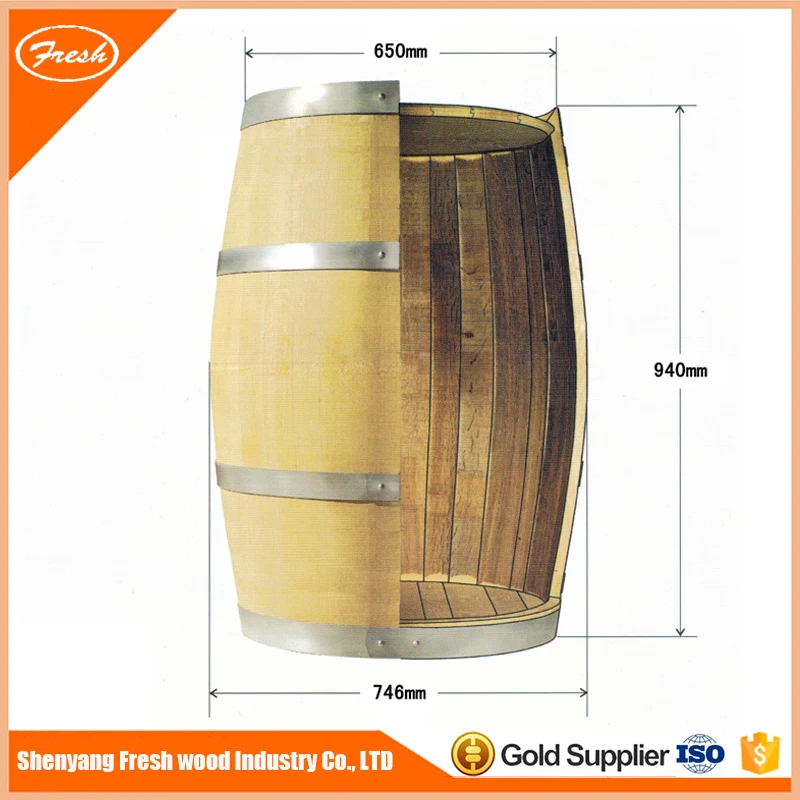 Oak Rain Storage Barrel 225l