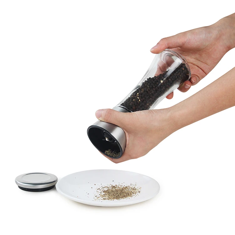 New Trend Product Hot Sale kitchen accessories Manual 304 Stainless Steel Glass Salt Pepper Grinder