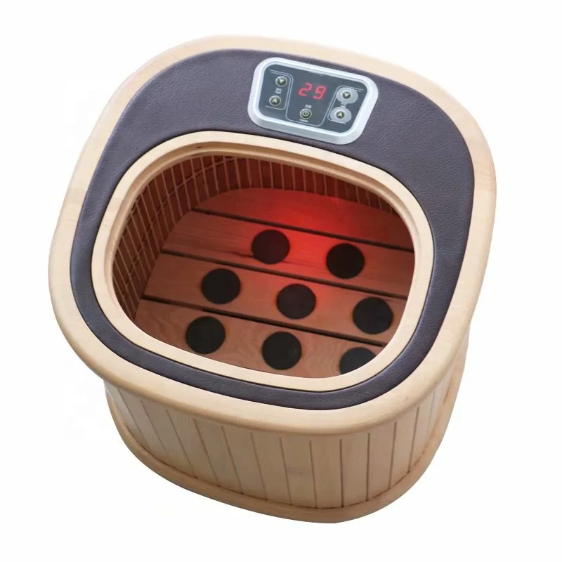 Wholesale Cheap Mini Ozone Far-infrared Therapy Portable Wood Dry Foot Soak Sauna Tub