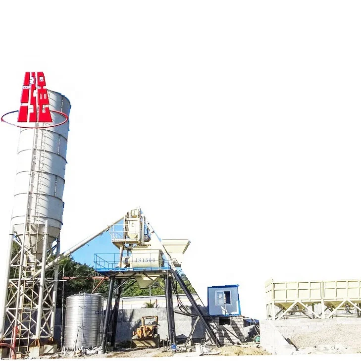 Factory price 60 m3 concrete batching plant  HZS 25  hopper  ready mixed concrete batching plant