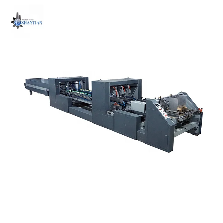 ZH-1100 High Speed Automatic Corrugated Paper Carton Straight Line Full Auto Box Folder Gluer Machine