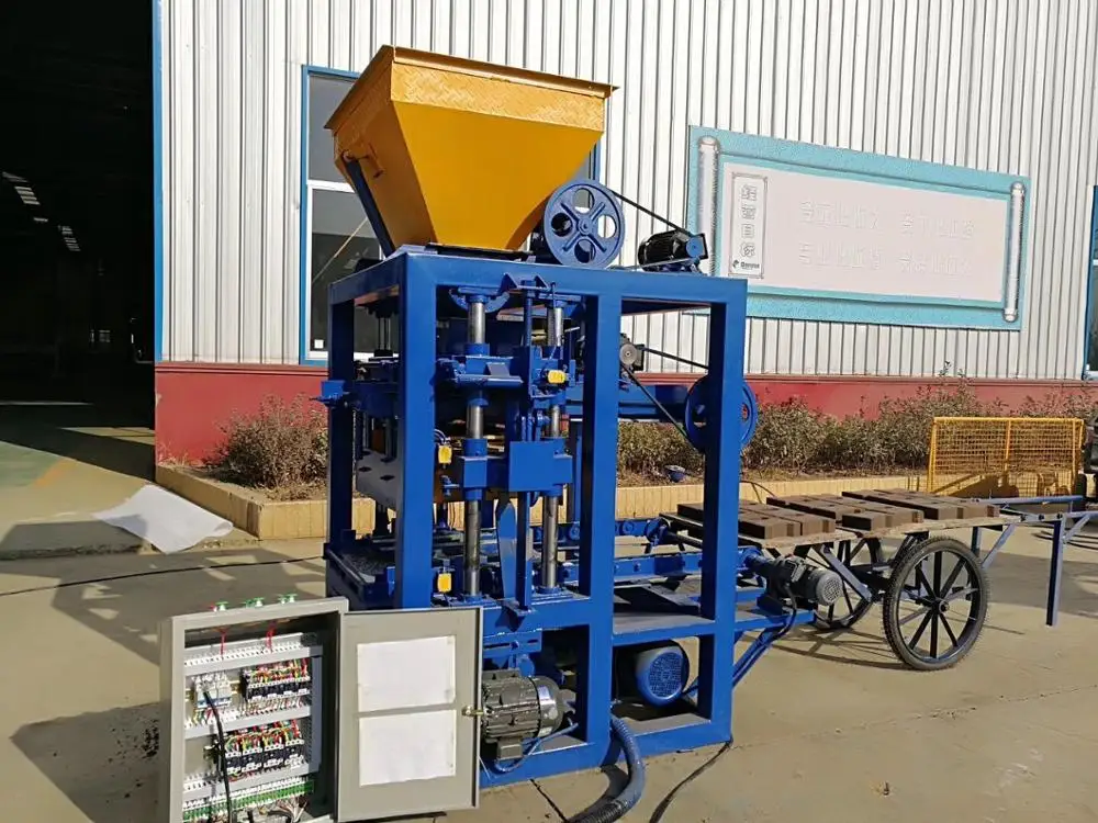New brick machine qt4-24 manual concrete block machine for cement bricks