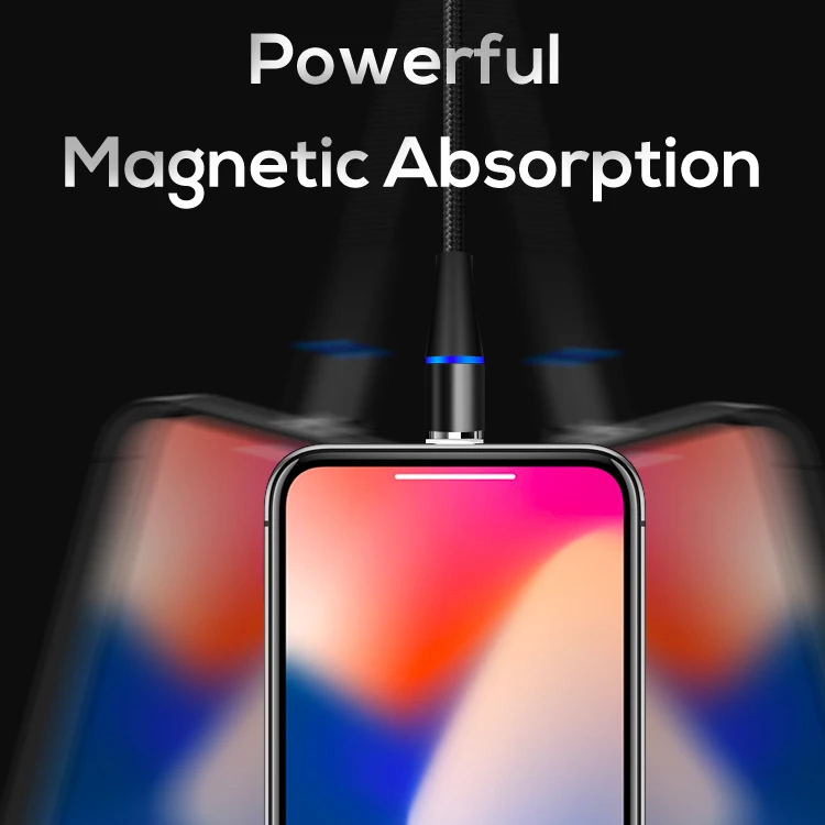  Нейлоновый Плетеный Магнитный кабель Usb Type-C для быстрой зарядки Micro и передачи данных мобильного