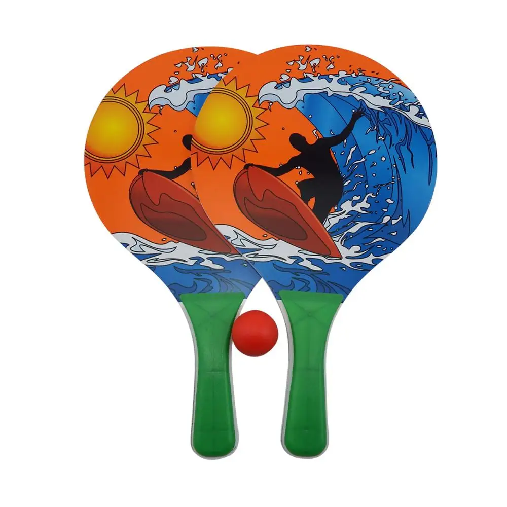 wooden beach racket,Wooden beach bats,Hot sale promotion beach paddle Beach racket ball game set