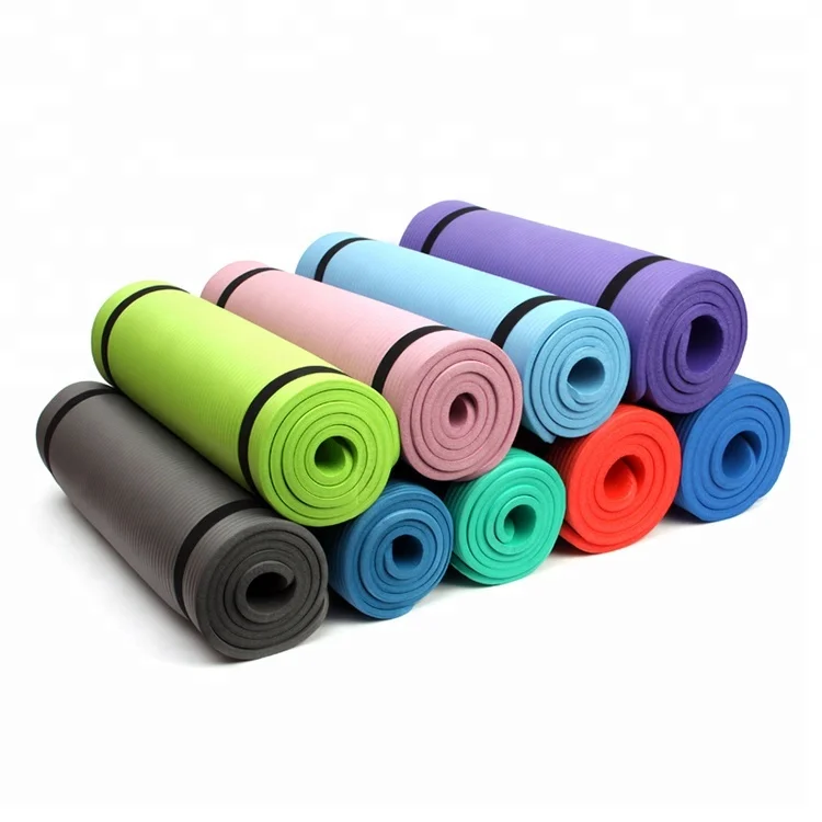 Factory price OEM design yoga exercise mat ecofriendly extra thick nbr yoga mat factory whole sale roll mat for yoga sports