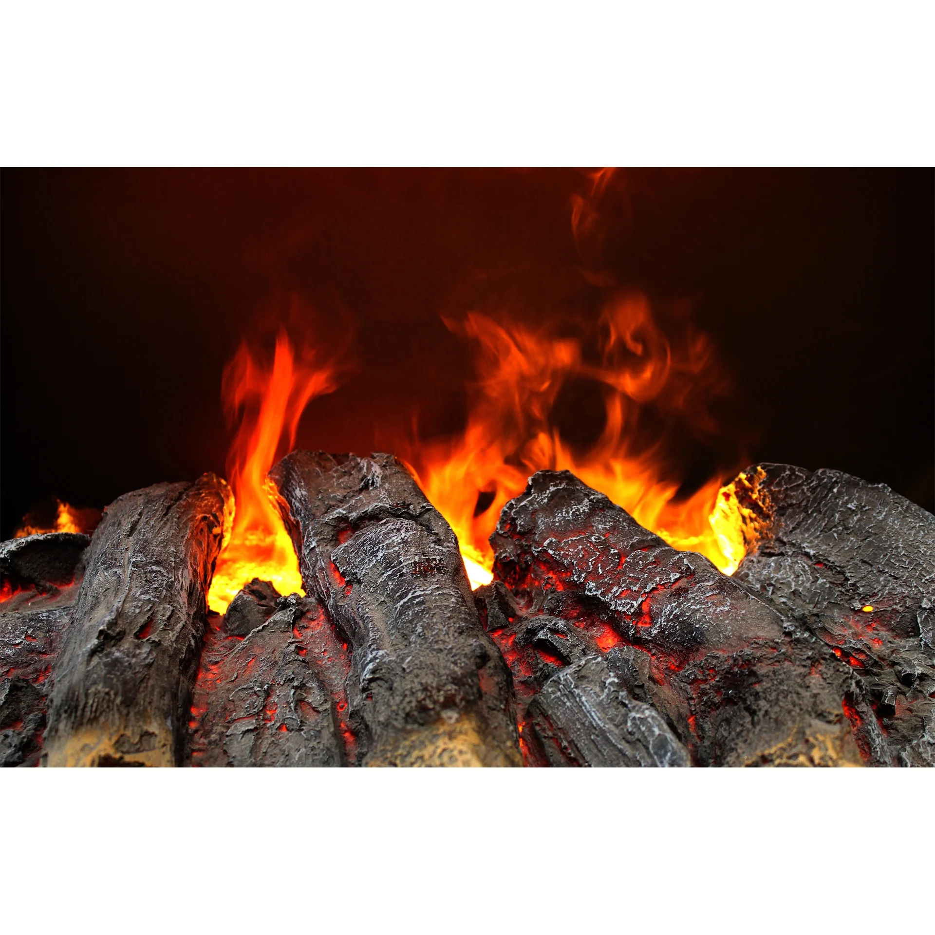 Electric Water Vapor Fire Steam Fireplace lnsert Firebox 25.5 Inch Curved Without Brick Wall