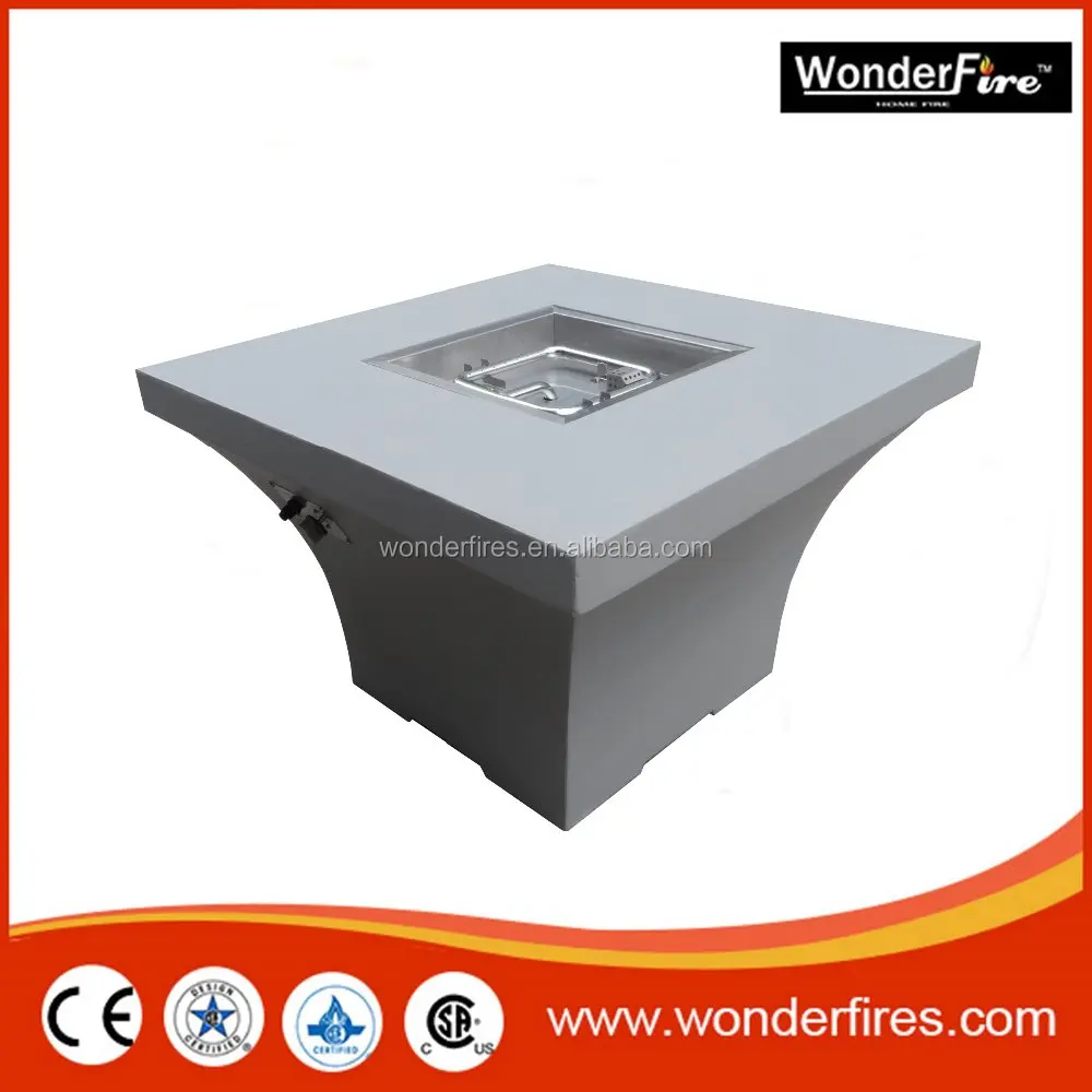 Square Magnesia outdoor Gas Fire Pit/outdoor fire pits