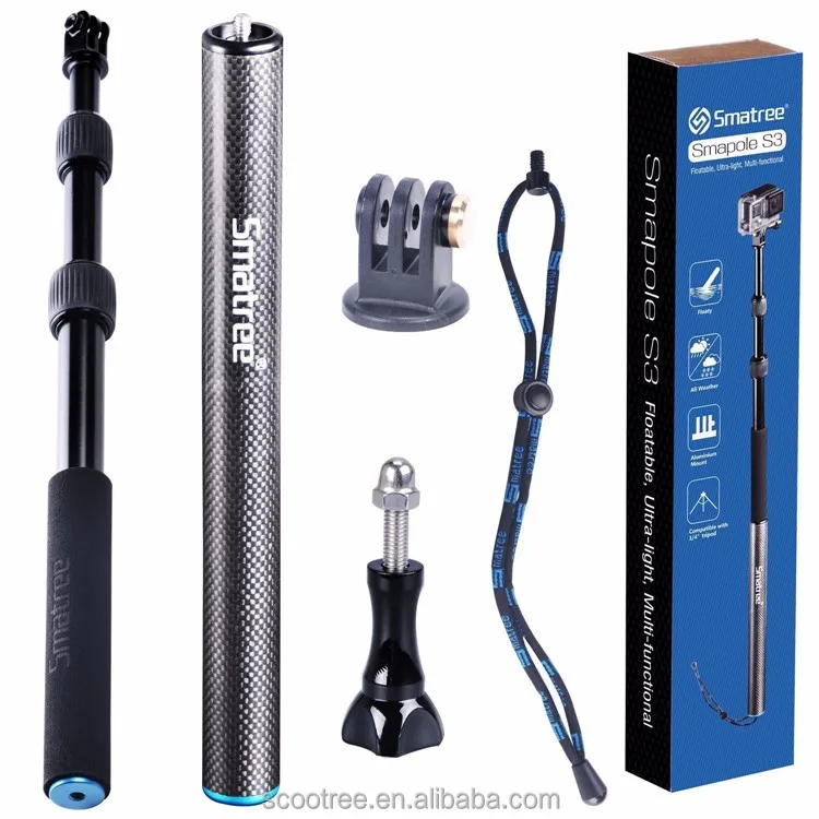 Smatree Monopod Foldable Selfie Stick for Gopros /Holder Extendable Handheld Selfie Stick for Gopros