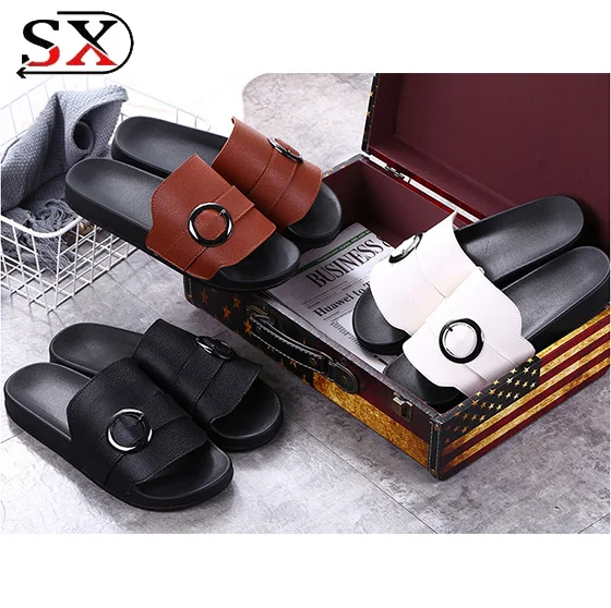 Comfort Women Shoes Simple Flat Sandals Fancy Ladies Sandals Slippers Wholesale