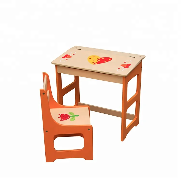 
Factory Wholesale Customized Wooden Study Children Table Chair 