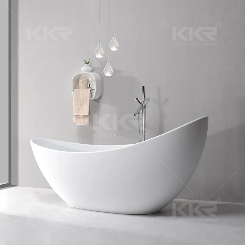 KKR Artificial Stone Black Color Bath Bathtubs Black Tub for Bathroom