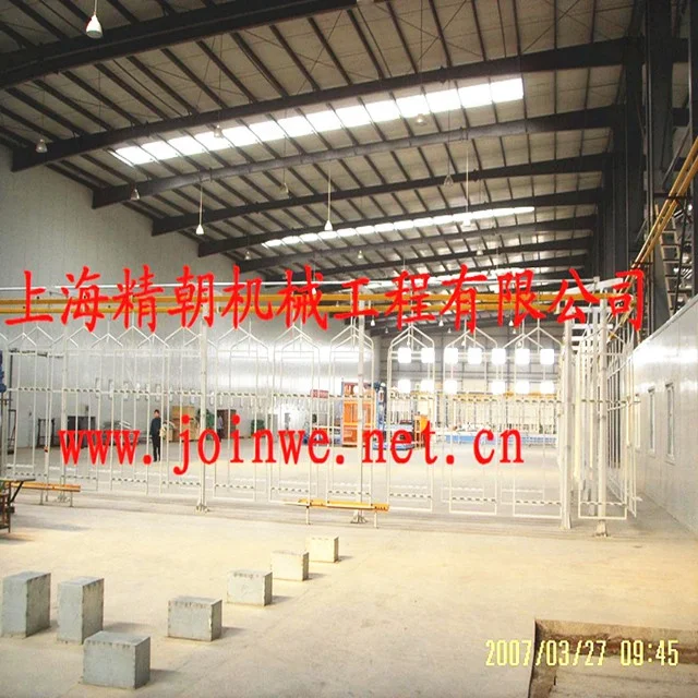 Overhead Conveyor Electrostatic Powder Coating Spraying Painting Line System
