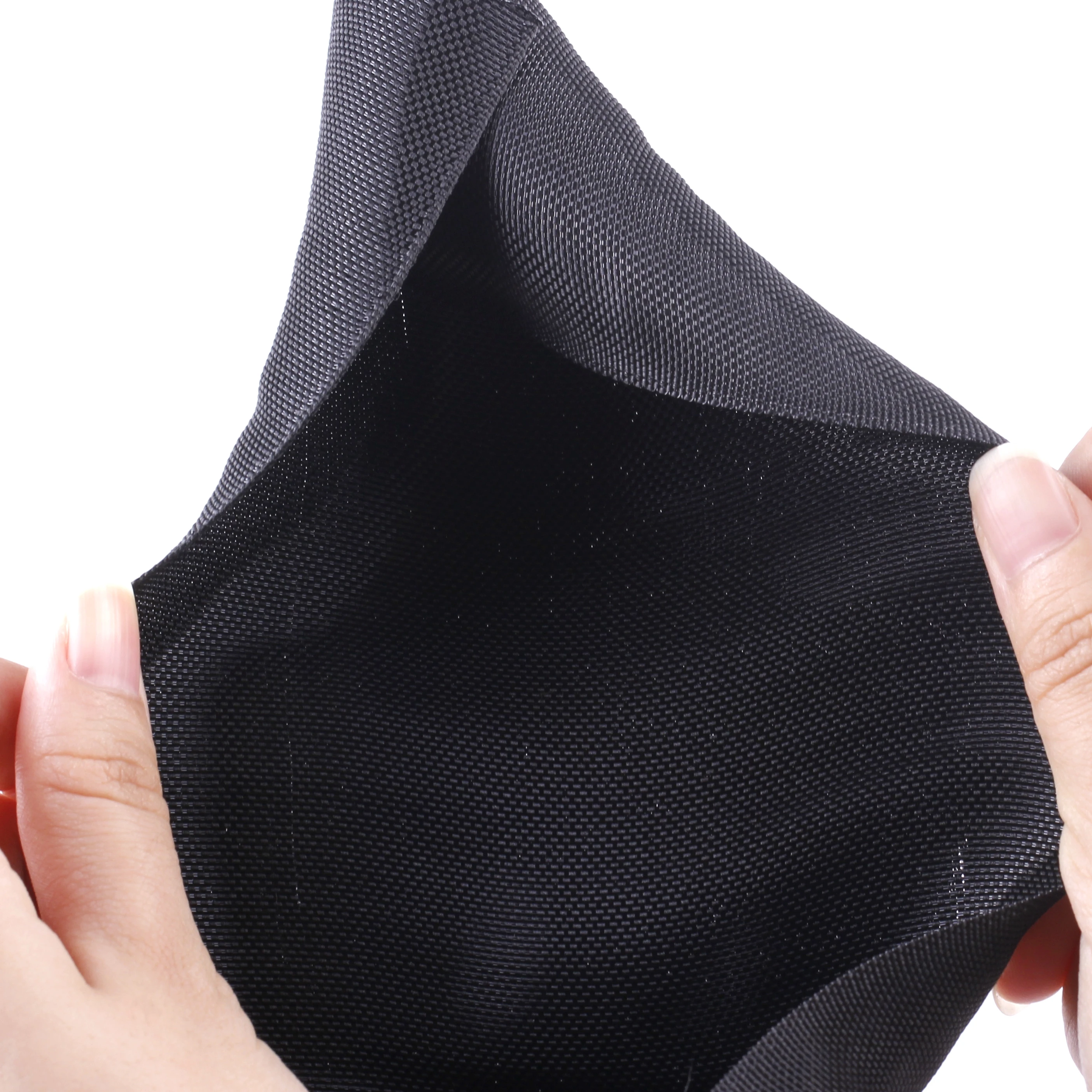 25.4mm black Braided Split Wrap for Post-termination Cable Organisation