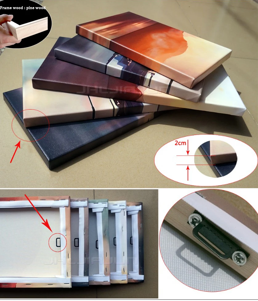 5 Panel Wall Decoration Canvas Flower Painting Canvas Wall 3D Art Painting