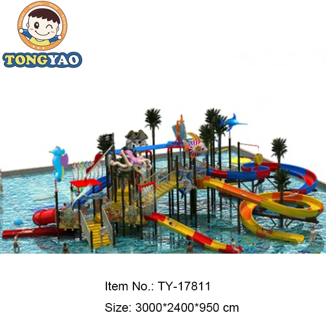 2022 Hot Summer Outdoor Fiberglass Steel Water Park Playground Equipment water slide for swimming pool
