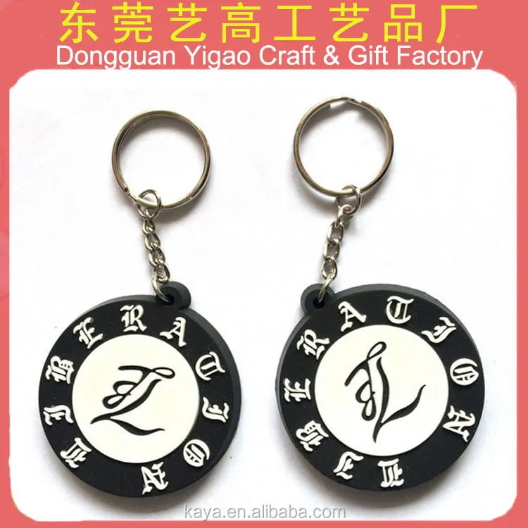 Promotional 2D custom shaped soft pvc keychain