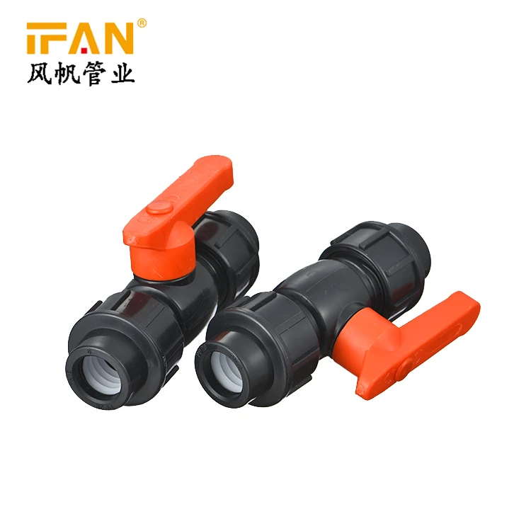 IFAN Factory Agricultural Drip Irrigation System Hdpe Drainage Pipe Fitting Equal PP Ball Valve For Pipe Fittings