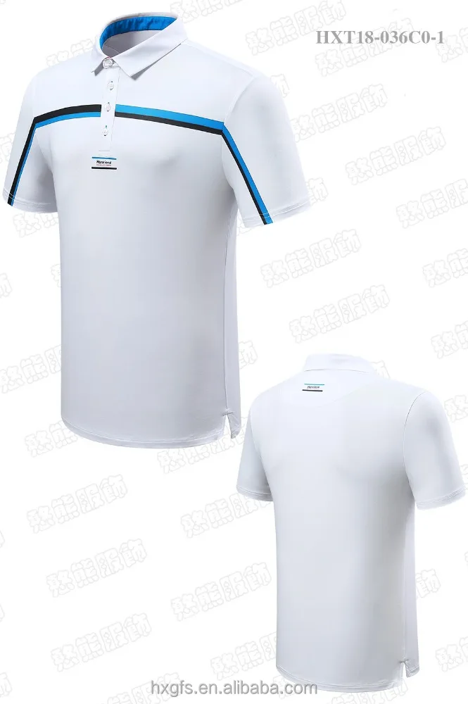 
WHITE shirt embroidered short sleeve polo t shirt golf clothing polo golf shirt 