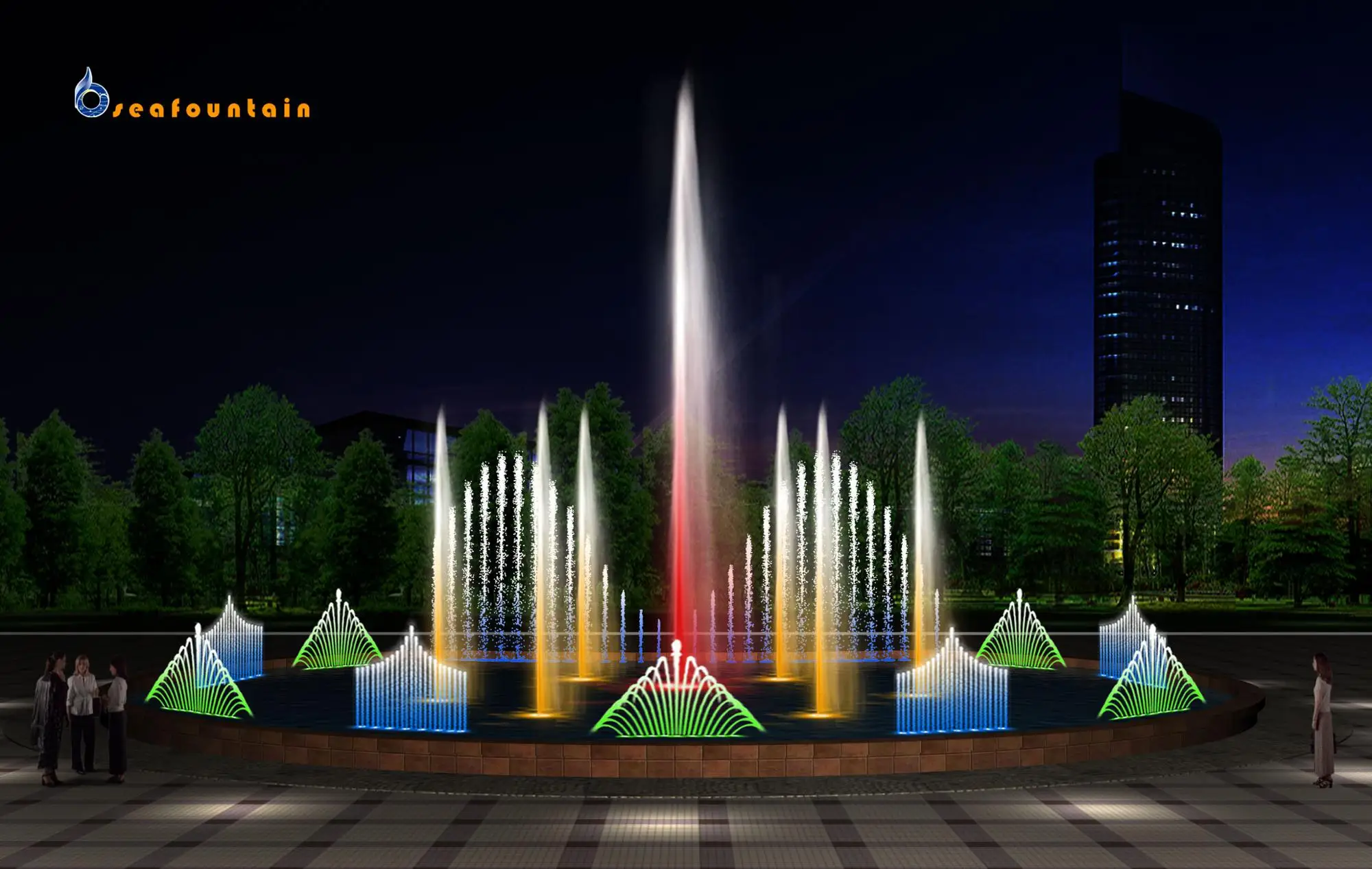 Шкаф управления музыкальным фонтаном система наружным