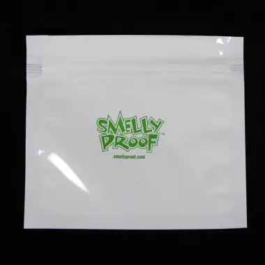 Custom Transparent Resealable Small Black Zip Mylar Bags Smell Proof Bag With Lock